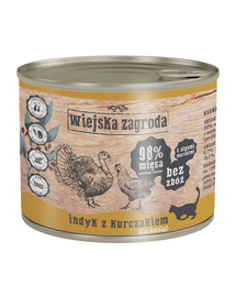 WIEJSKA ZAGRODA Kitten morčacie/kuracie 200 g konzerva pre mačiatka