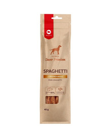 MACED Super Premium Špagety s bravčovým mäsom pre psov 40 g