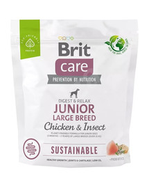 BRIT Care Sustainable Junior Large Breed s kuracím a hmyzom 1 kg