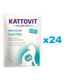 KATTOVIT Feline Diet Gastro Kačacie s ryžou 24 x 85 g