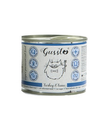 GUSSTO Cat Fresh Turkey & Tuna čestvé morčacie s tuniakom 12x200 g