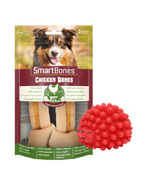 SMARTBONES Chicken medium – Žuvacie tyčinky pre psy stredných plemien s kuracím mäsom x 2 + hračka