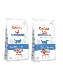 CALIBRA Dog Life Adult Medium Breed Chicken 24 kg (2 x 12 kg)