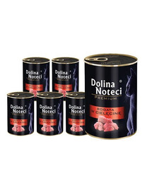DOLINA NOTECI Premium Bohaté na teľatá pre dospelé mačky 12x400 g