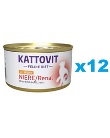 KATTOVIT Feline Diet Niere/Renal Chicken 12 x 85 g