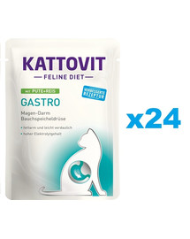 KATTOVIT Feline Diet Gastro Morčacie s ryžou 24 x 85 g