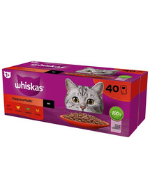 WHISKAS mokré kompletné krmivo pre dospelé mačky v omáčke 40x85 g