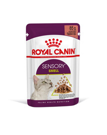 ROYAL CANIN Sensory Smell gravy 24x85 g kúsky v omáčke pre dospelé mačky na stimuláciu čuchu