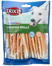 TRIXIE Tyčinky žuvacie Denta Fun kuracie mäso 12 cm 30 ks