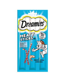 DREAMIES doplnkové krmivo pre dospelé mačky s lahodným lososom 30 g