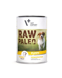VETEXPERT RAW PALEO Puppy turkey 400g