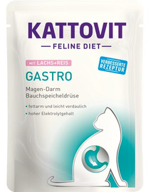 KATTOVIT Feline Diet Gastro Losos s ryžou 85 g