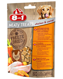 8IN1 Freeze Dried Chicken/Carrots 50g - lyofilizované kuracie mäso s mrkvou
