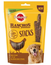 PEDIGREE Ranchos Sticks 600 g (10 x 60 g) pochúťky z kuracej pečene