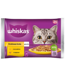 WHISKAS Senior krmivo pre dospelé mačky s lahodným hovädzím mäsom