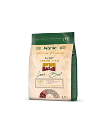 FITMIN Dog Nutritional Programme Medium Maxi Puppy Lamb&Beef 2,5 kg