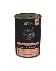 FITMIN For Life Cat Tin Sterilized Salmon 415g