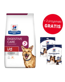 HILL'S Prescription Diet i/d Digestive Care Chicken Dog 12 kg + 2x Hypoallergenic treats 220g