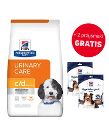 HILL'S Prescription Diet Canine c / d Multicare Chicken 12 kg + 2x Hypoallergenic treats 220g