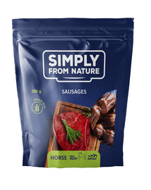 SIMPLY FROM NATURE Klobásky pre psov s konským mäsom 200 g