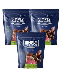 SIMPLY FROM NATURE Klobásky s hovädzím mäsom 3x300 g