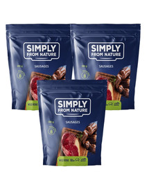 SIMPLY FROM NATURE Klobásky s mäsom z diviaka 3x300 g