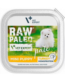 VETEXPERT RAW PALEO Pate Puppy Mini Turkey 150g
