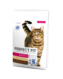 PERFECT FIT Adult 1+ suchého kompletného krmiva bohatého na kuracie mäso pre dospelé mačky 7 kg
