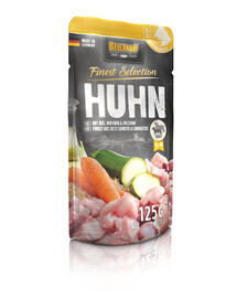 BELCANDO Finest Selection Konzerva pre psov s kuracím mäsom, ryžou a mrkvou 125 g