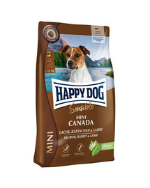 HAPPY DOG Sensible Mini Canada 4kg losos, králik a jahňacie mäso