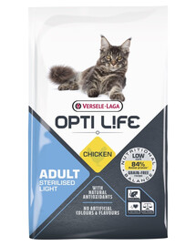VERSELE-LAGA Opti Life Cat Sterlised/Light Chicken 7.5 kg