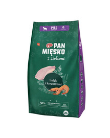 PAN MIĘSKO Morčacie mäso s krevetami a bylinkami XL 20 kg pre veľké plemená