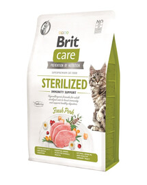 BRIT CARE Grain-Free Sterilized Immunity 7 kg hypoalergénna receptúra pre dospelé sterilizované mačky