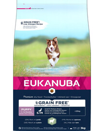EUKANUBA Grain Free S/M Puppy Jahňacie mäso 3 kg pre šteňatá malých a stredných plemien