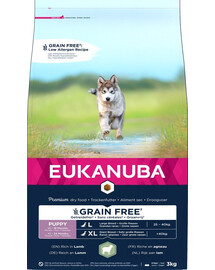 EUKANUBA Grain Free L Puppy Jahňacie mäso 3 kg pre šteňatá veľkých plemien
