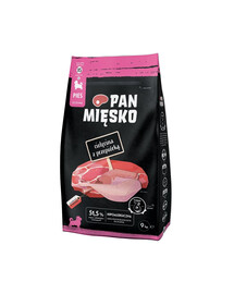 PAN MIĘSKO Teľacie mäso s prepelicami pre šteňatá 3 kg