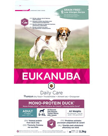 EUKANUBA Daily Care S-XL Adult Duck 2,3 kg monoproteínové krmivo pre dospelé psy