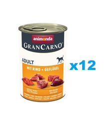 ANIMONDA Gran Carno Adult with Beef, Poultry 12x400 g