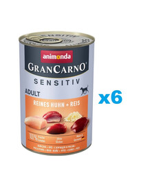 ANIMONDA GranCarno Sensitiv Pure Chicken&Rice 6 x 400 g