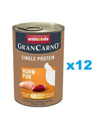 ANIMONDA Gran Carno Single Protein Adult Chicken Pur 12x400 g