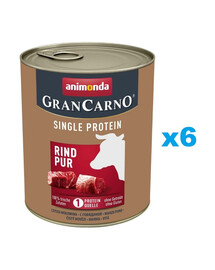 ANIMONDA Gran Carno Single Protein Adult Beef pur 6x800 g