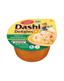 INABA Cat Dashi Delights Kuracie mäso a tuniak skipjack 70 g