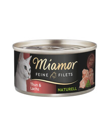 MIAMOR Feine Filets Naturell Tuna&Salmon 80g