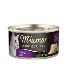 MIAMOR Feine Filets Naturell Chicken&Duck 80g