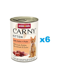 ANIMONDA Carny Kitten Veal&Chicken&Turkey 6 x 400g