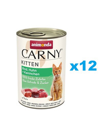 ANIMONDA Carny Kitten Beef&Chicken&Rabbit 12 x 400g