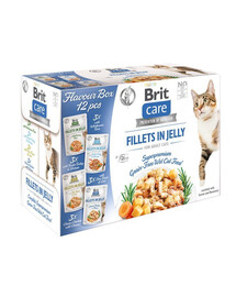 BRIT Care Cat Flavour Box in Jelly 12x85g zmiešané príchute v želé