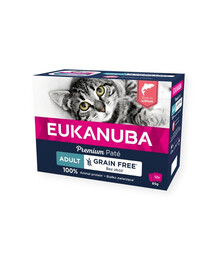 EUKANUBA Grain Free Adult lososová paštéta 12x85 g