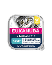 EUKANUBA Grain Free Adult Monoproteínová paštéta Kuracie 16 x 85 g