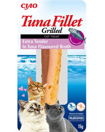 INABA Tuna fillet extra tender in tuna broth 15g extra jemné filé z tuniaka vo vývare s príchuťou tuniaka pre mačky
